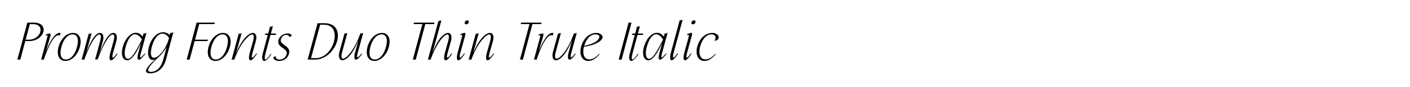 Promag Fonts Duo Thin True Italic image